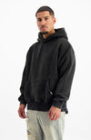 BLANK GEWASTE HOODIE | Zwart