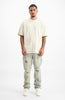 BLANK GEWASTE T-SHIRT | Zand