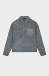 BOUCLE CARPENTER JACKET | Blauw