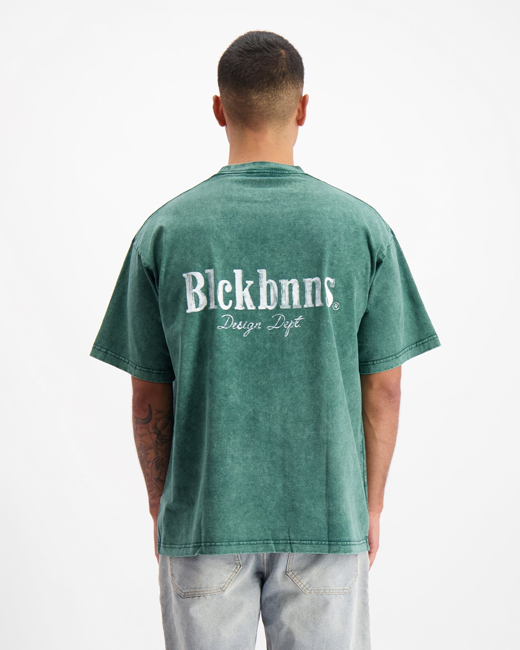 BRUSH T-SHIRT | Donkergroen