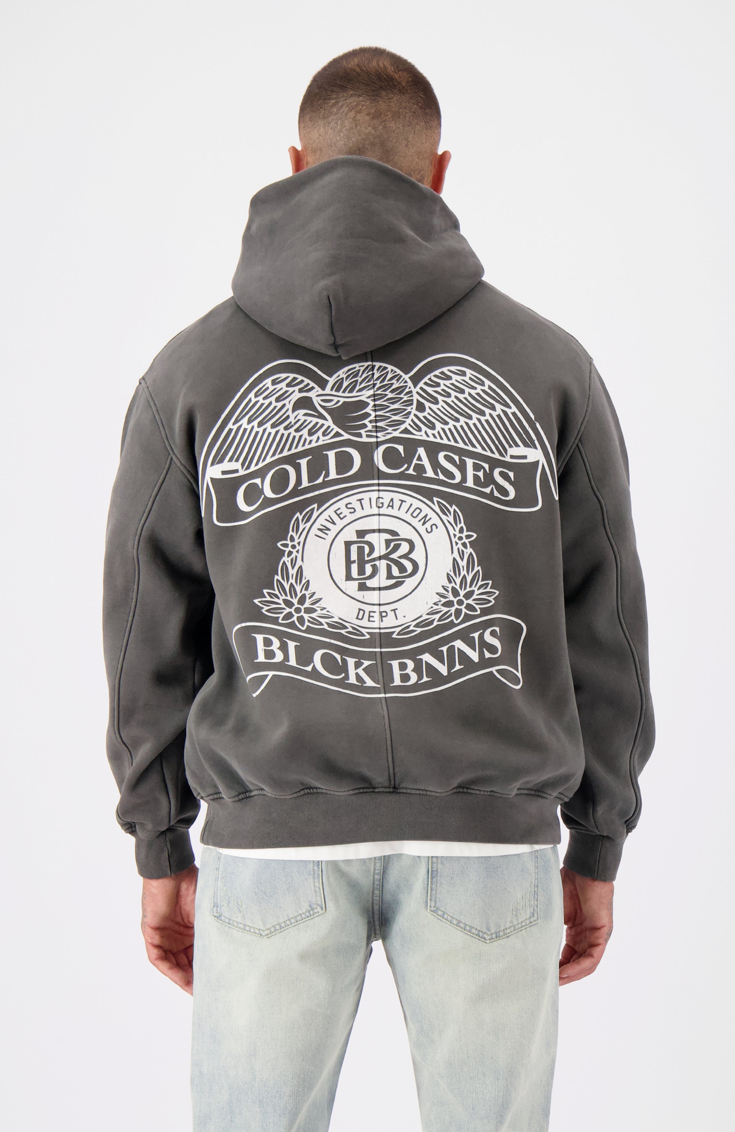 COLD CASES WASHED HOODIE | Grijs