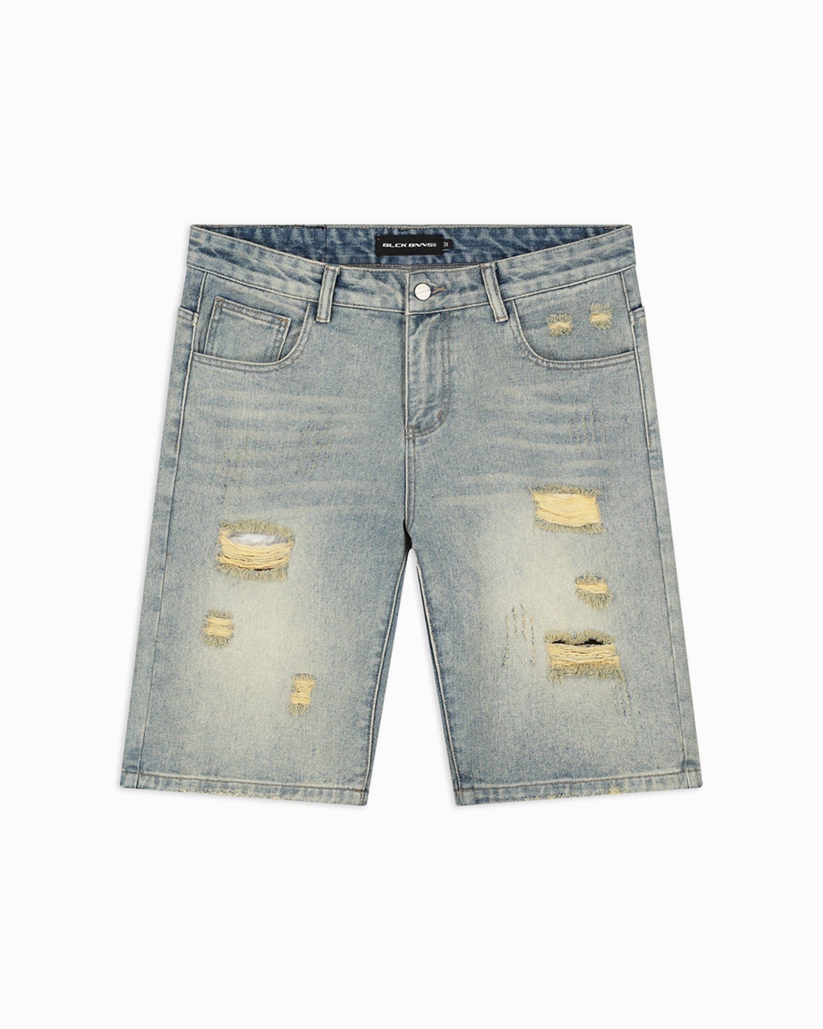 DISTRESSED DENIM SHORTS | Lichtblauw