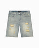 DISTRESSED DENIM SHORTS | Lichtblauw