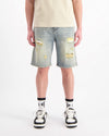 DISTRESSED DENIM SHORTS | Lichtblauw