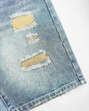 DISTRESSED DENIM SHORTS | Lichtblauw