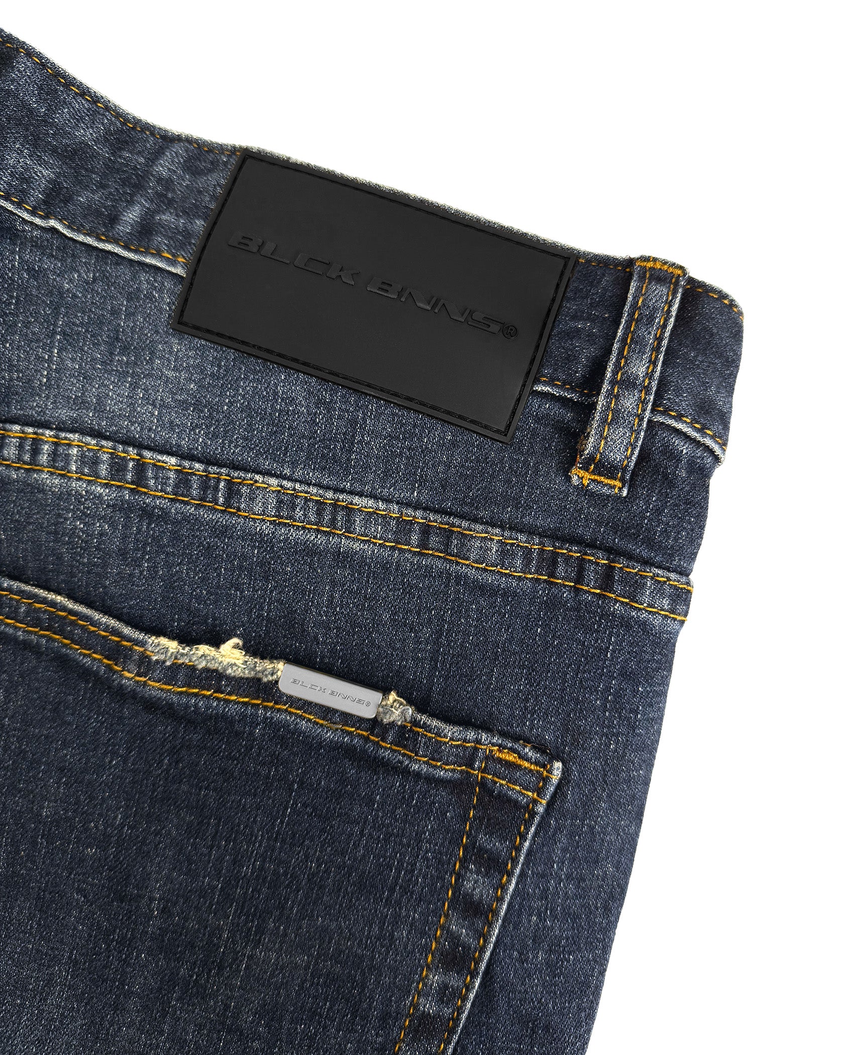 FADED SLIM DENIM | Donkerblauw