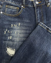 FADED SLIM DENIM | Donkerblauw
