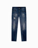 FADED SLIM DENIM | Donkerblauw