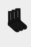 3-PAK INITIAL SOCKS | Zwart