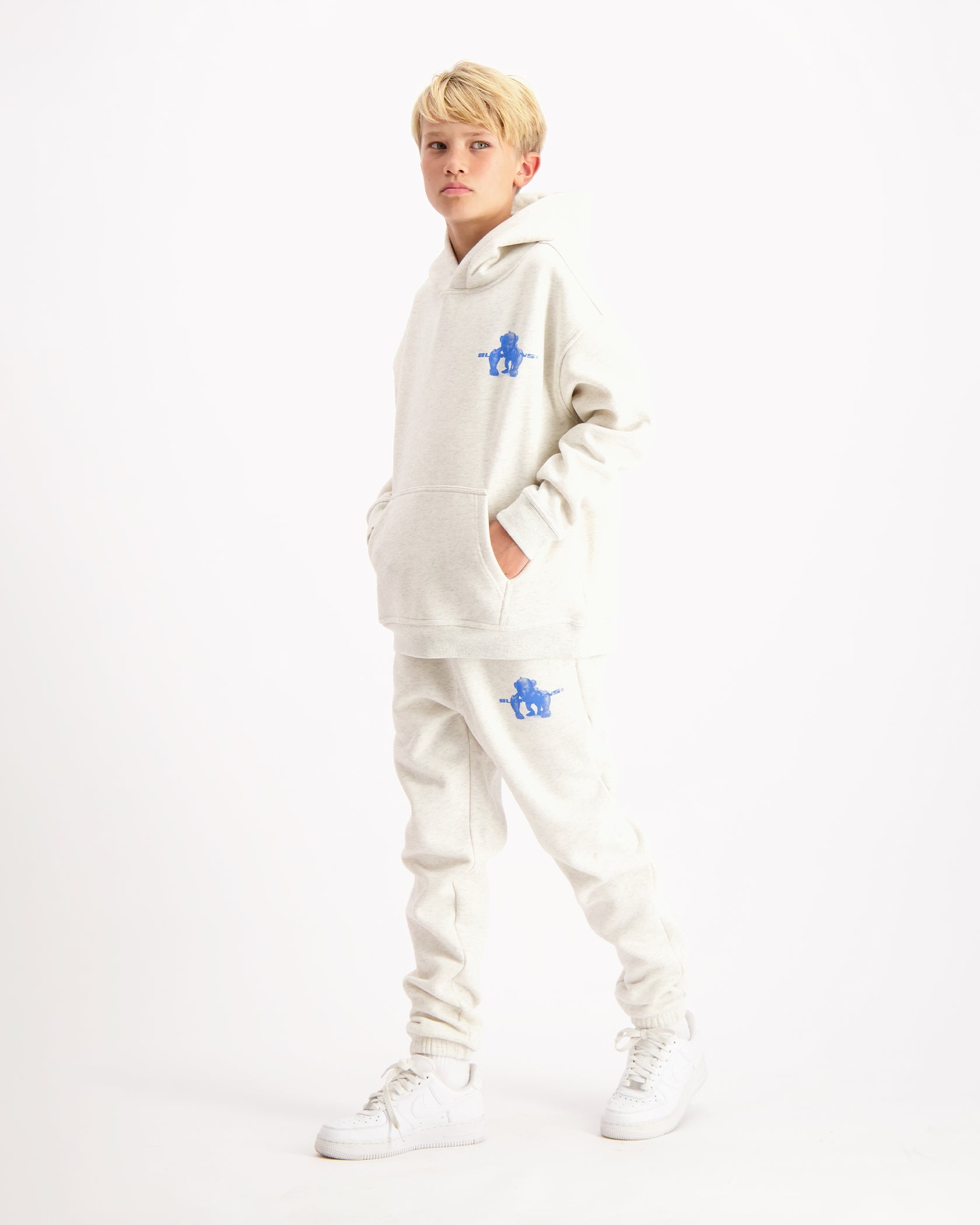 KIDS 3D XRAY SWEATSUIT | Grijs gemêleerd