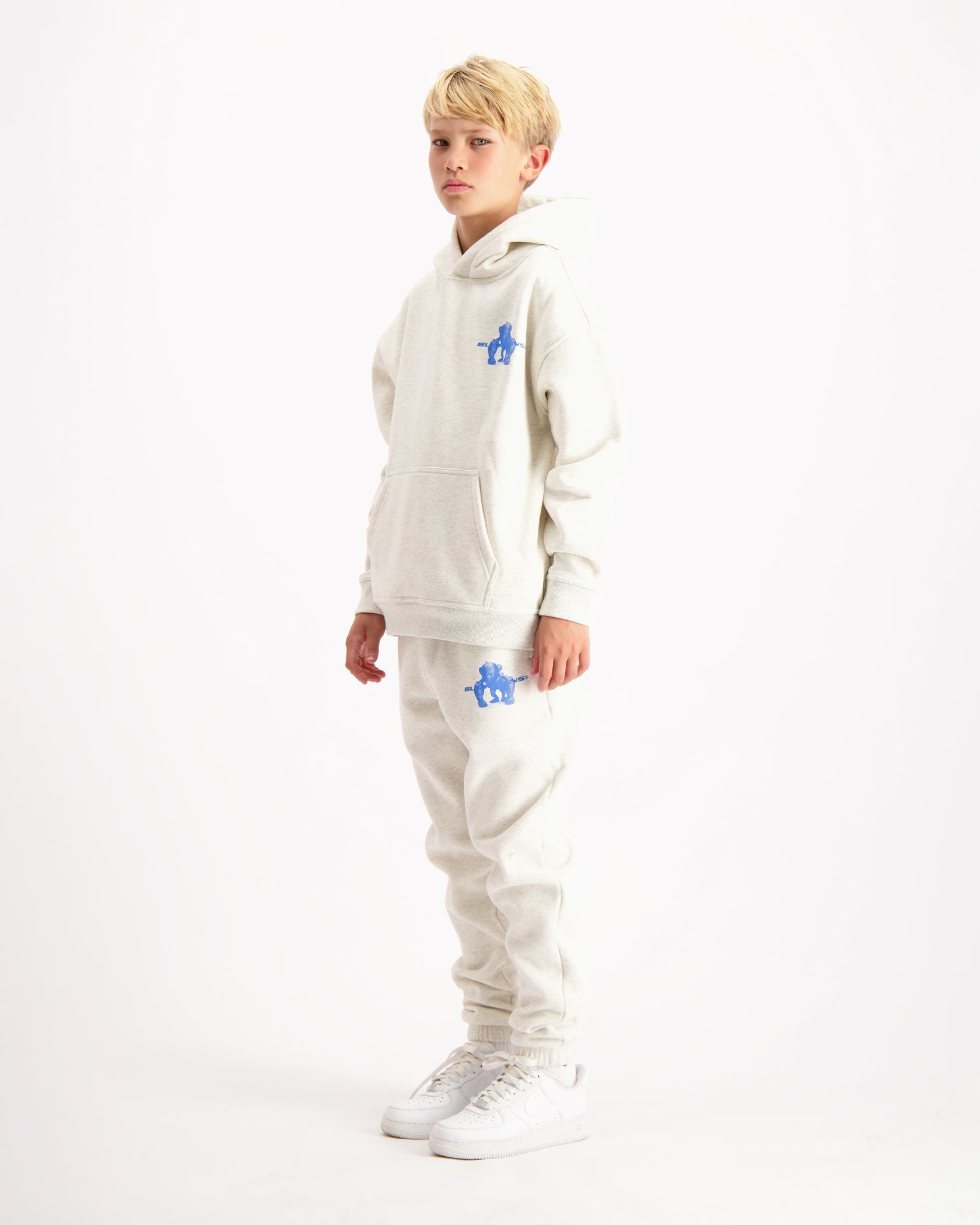KIDS 3D XRAY SWEATSUIT | Grijs gemêleerd