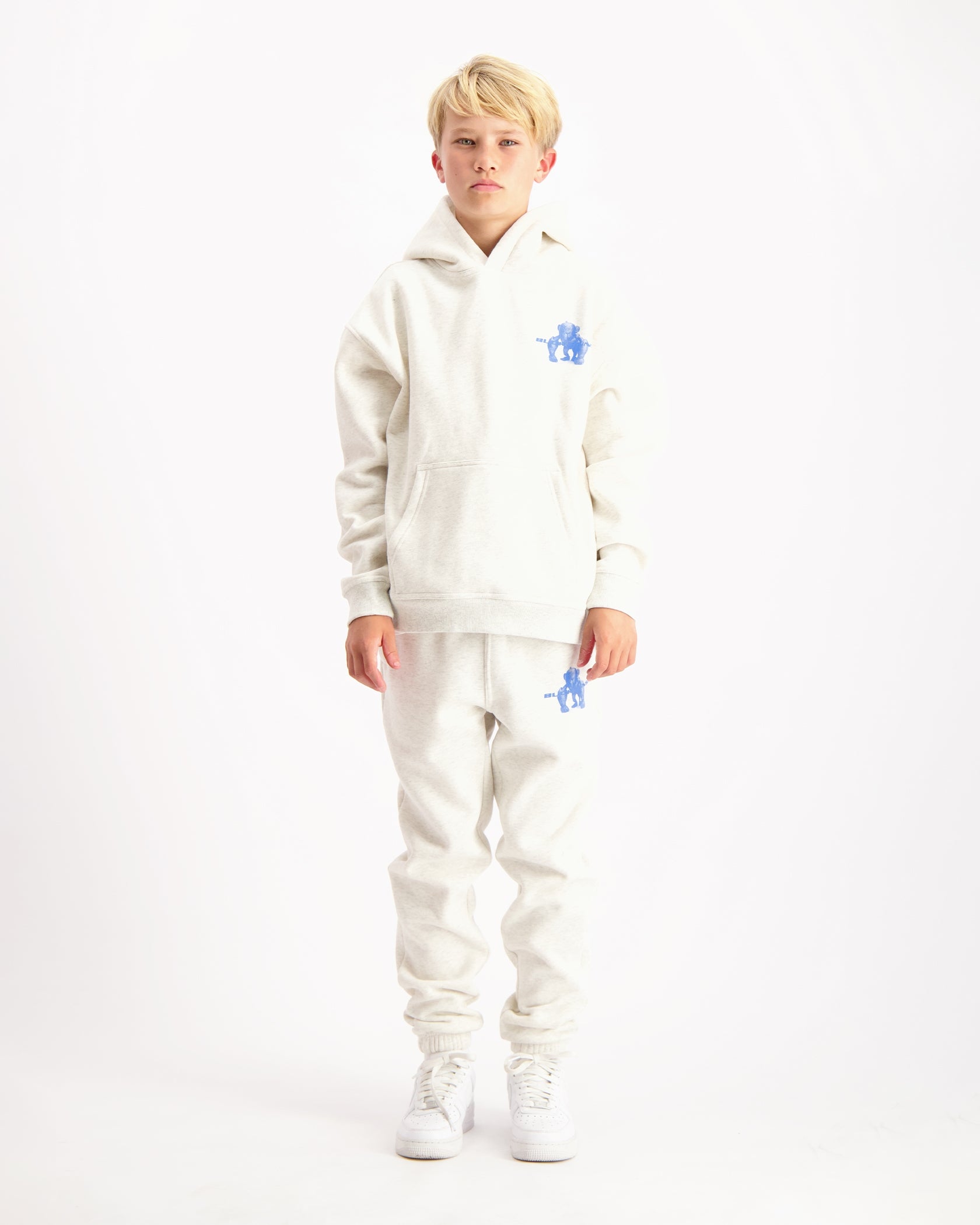 KIDS 3D XRAY SWEATSUIT | Grijs gemêleerd