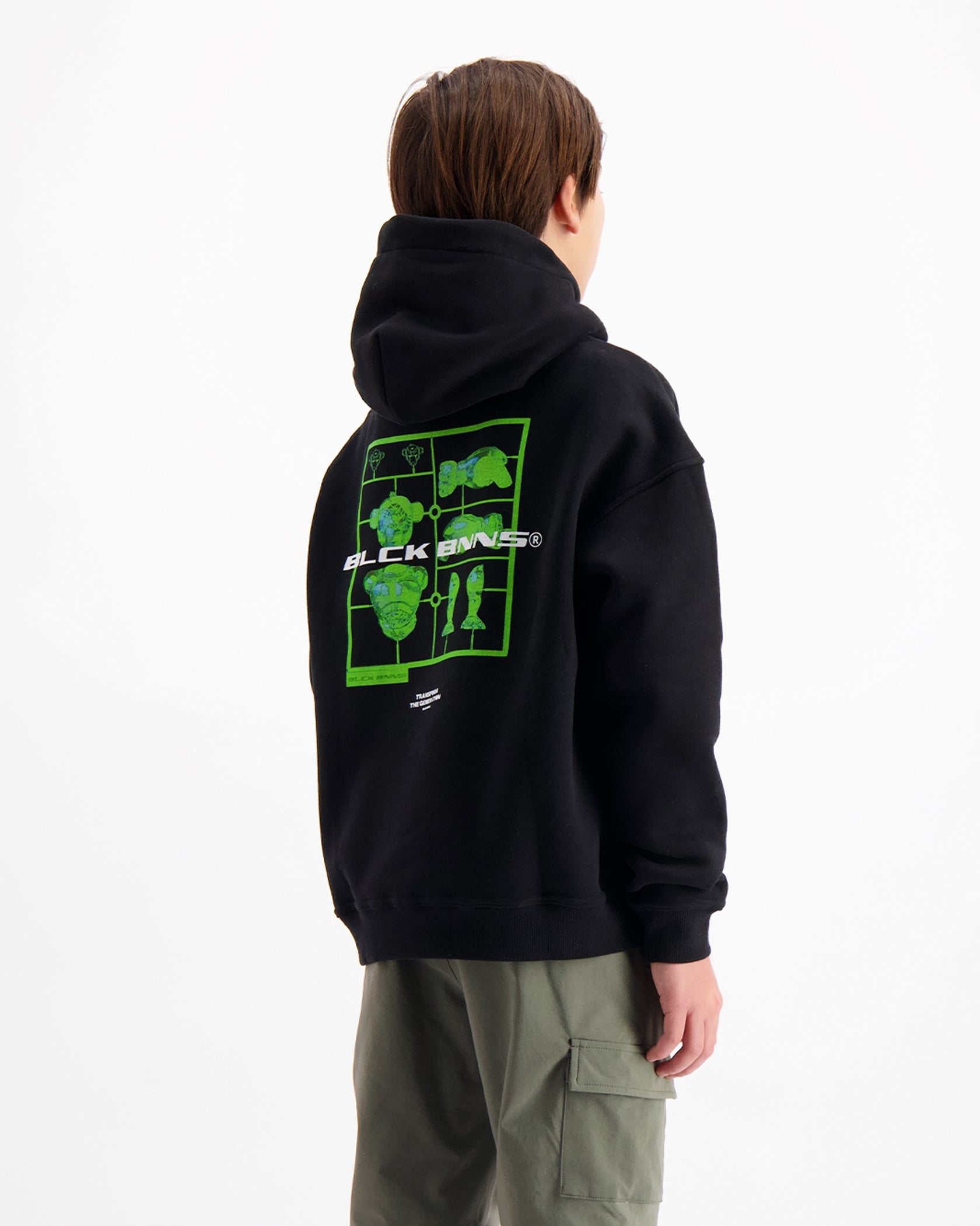 KIDS ACTIE FIGUUR HOODIE | Zwart
