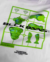 KIDS ACTIEFIGUUR LONGSLEEVE T-SHIRT | Wit