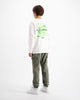 KIDS ACTIEFIGUUR LONGSLEEVE T-SHIRT | Wit