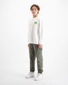 KIDS ACTIEFIGUUR LONGSLEEVE T-SHIRT | Wit