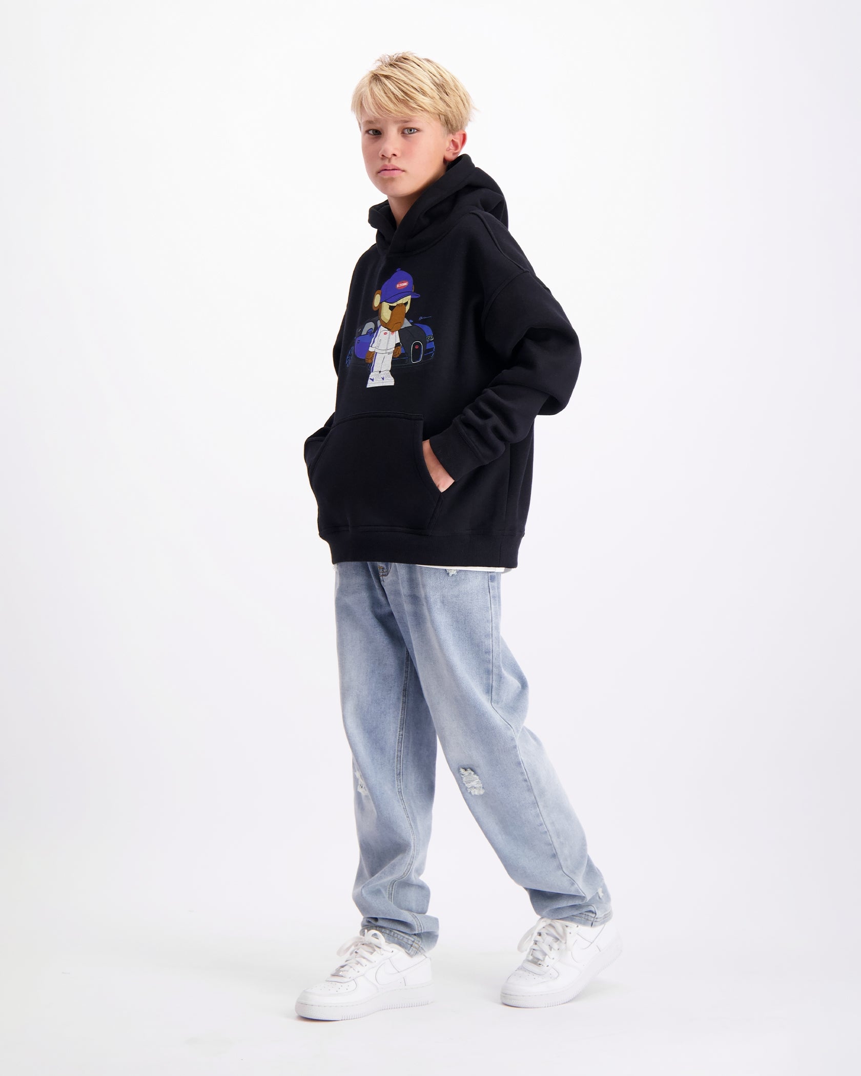 KIDS BBUGATTY HOODIE | Zwart