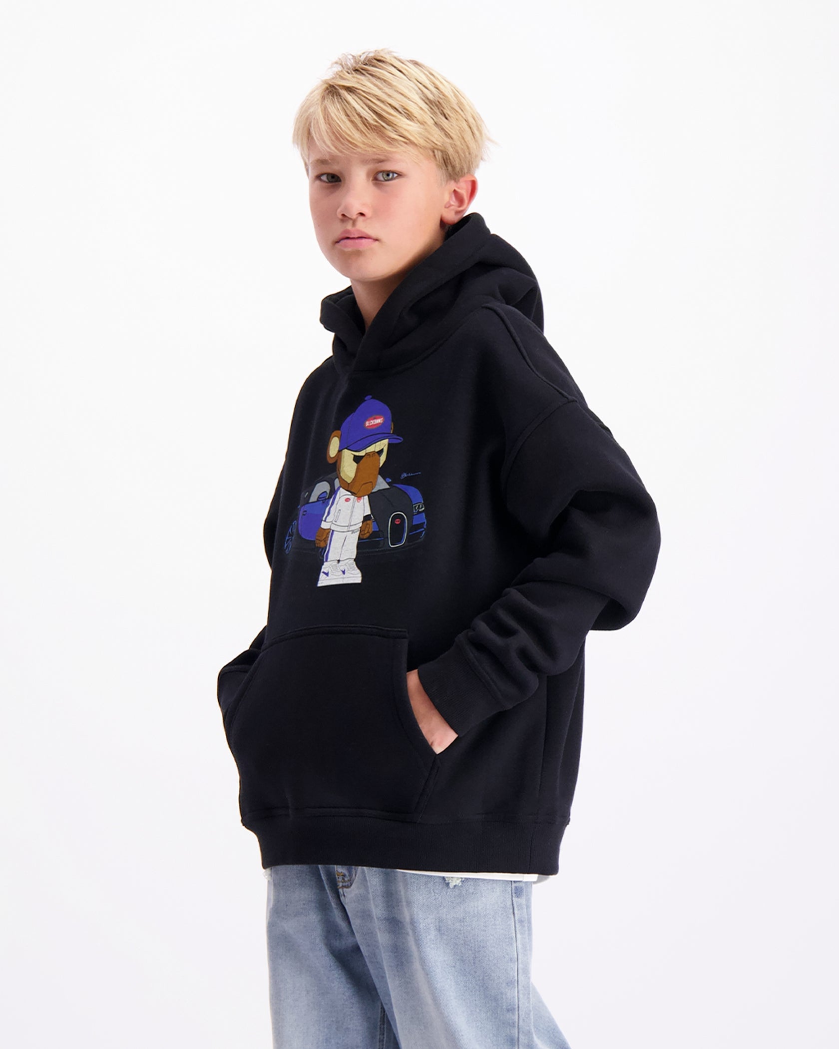 KIDS BBUGATTY HOODIE | Zwart
