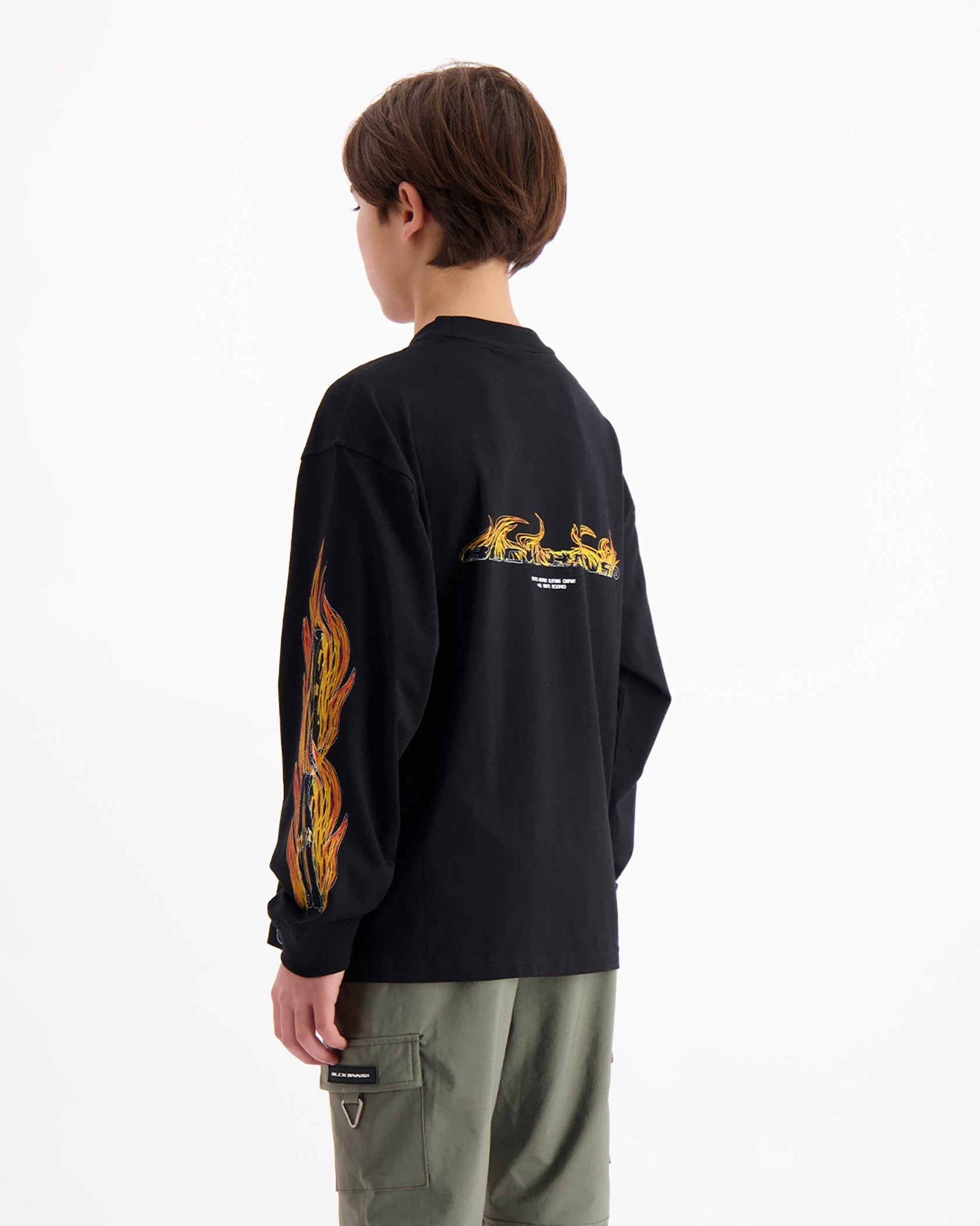 KIDS BLAZE LANGLEEVE T-SHIRT | Zwart