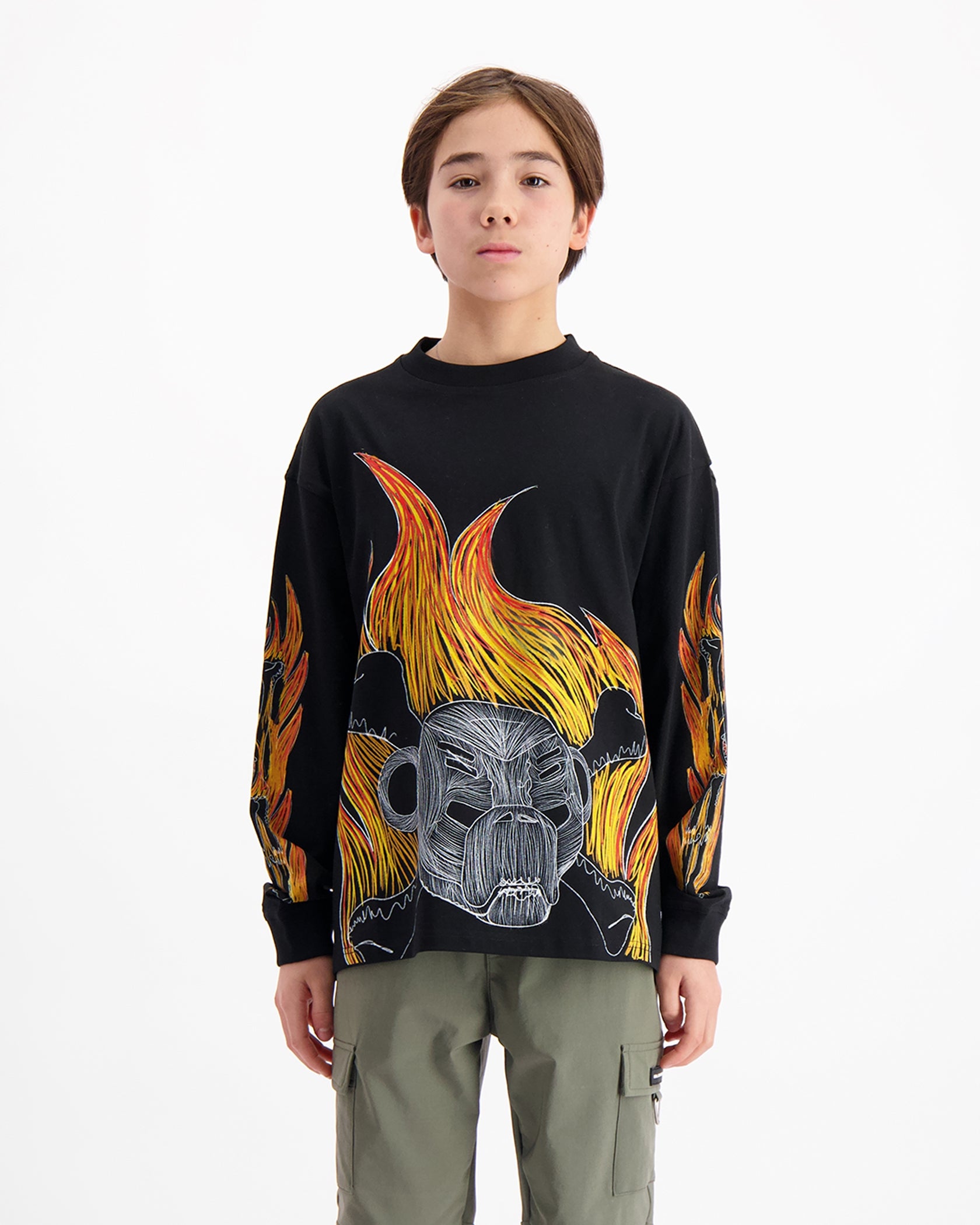 KIDS BLAZE LANGLEEVE T-SHIRT | Zwart