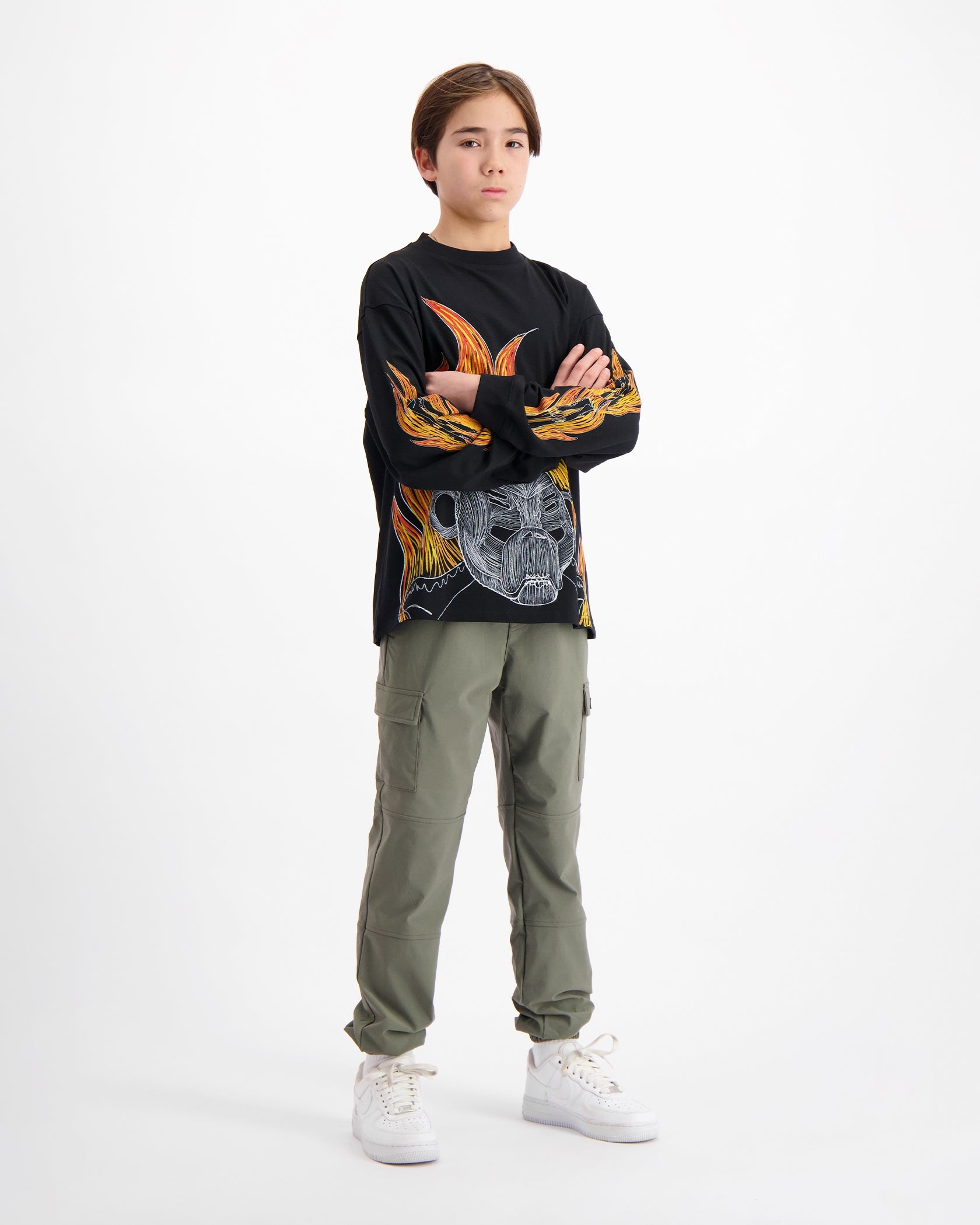 KIDS BLAZE LANGLEEVE T-SHIRT | Zwart