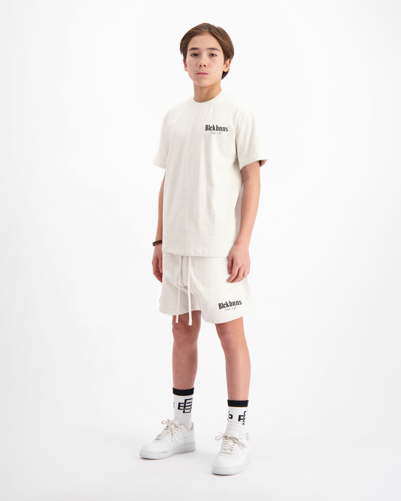 KIDS BRUSH TWINSET | Grijs gemêleerd