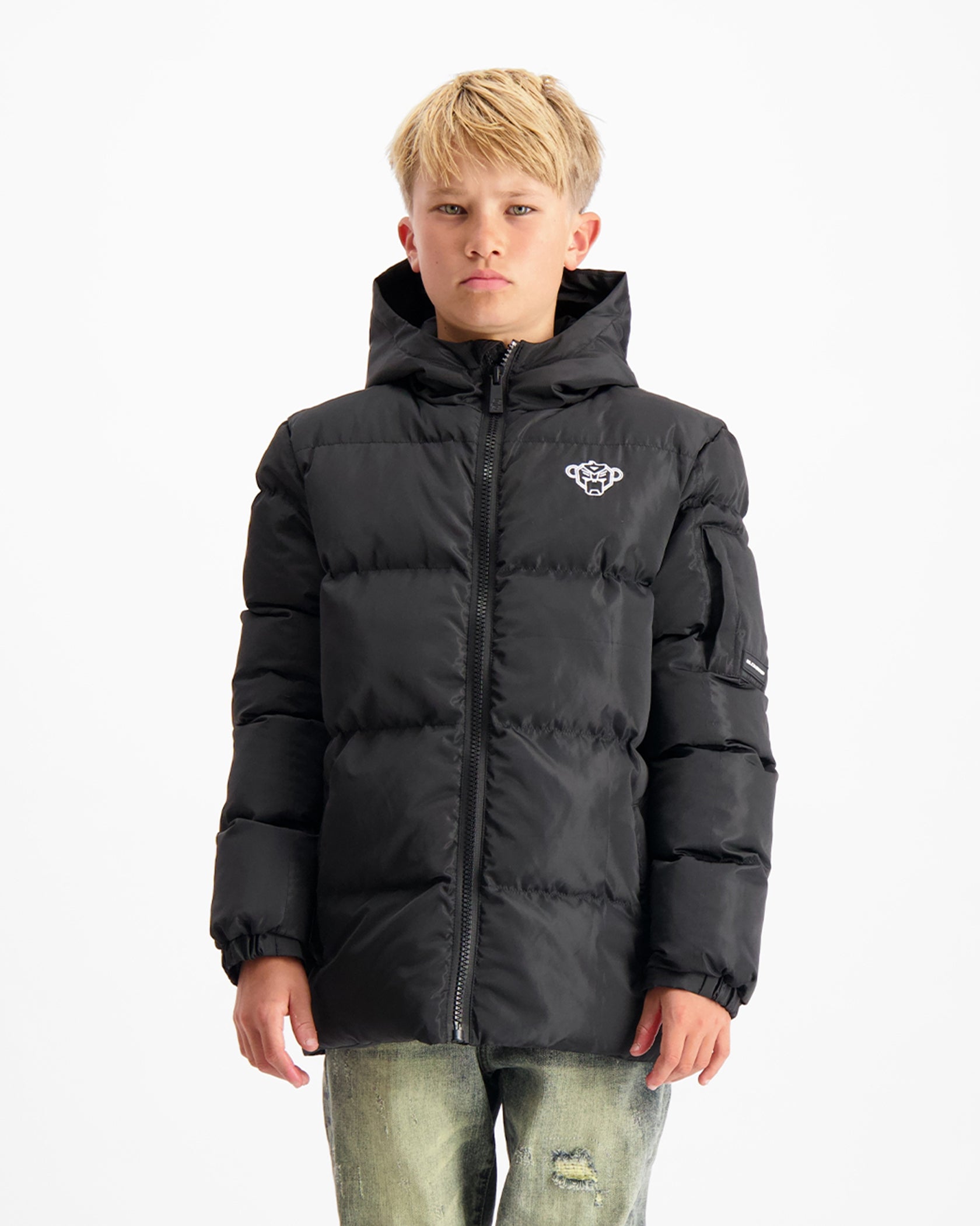 KIDS CONVOY PUFFER JACKET | Zwart