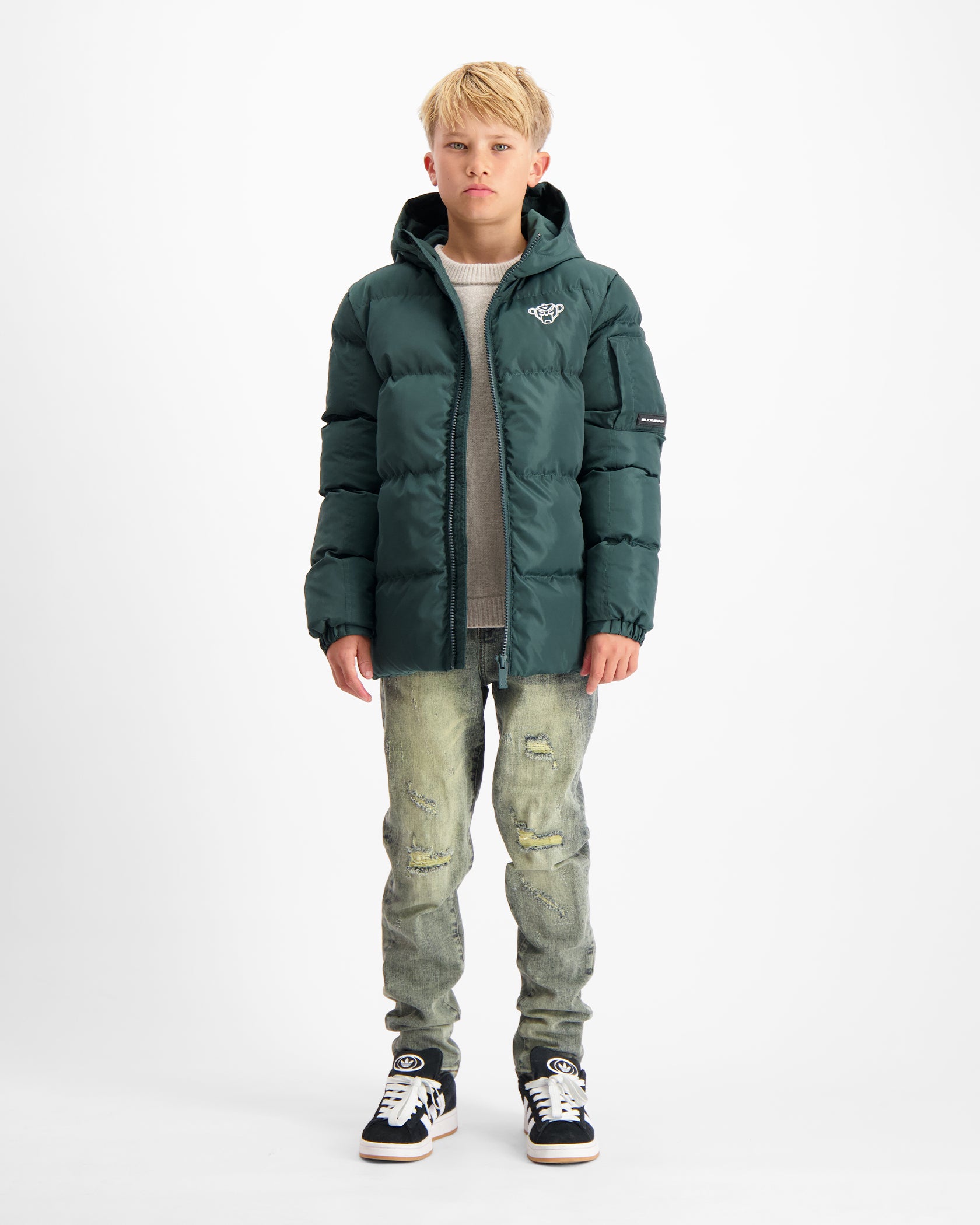 KINDER CONVOY PUFFER JACK | GROEN
