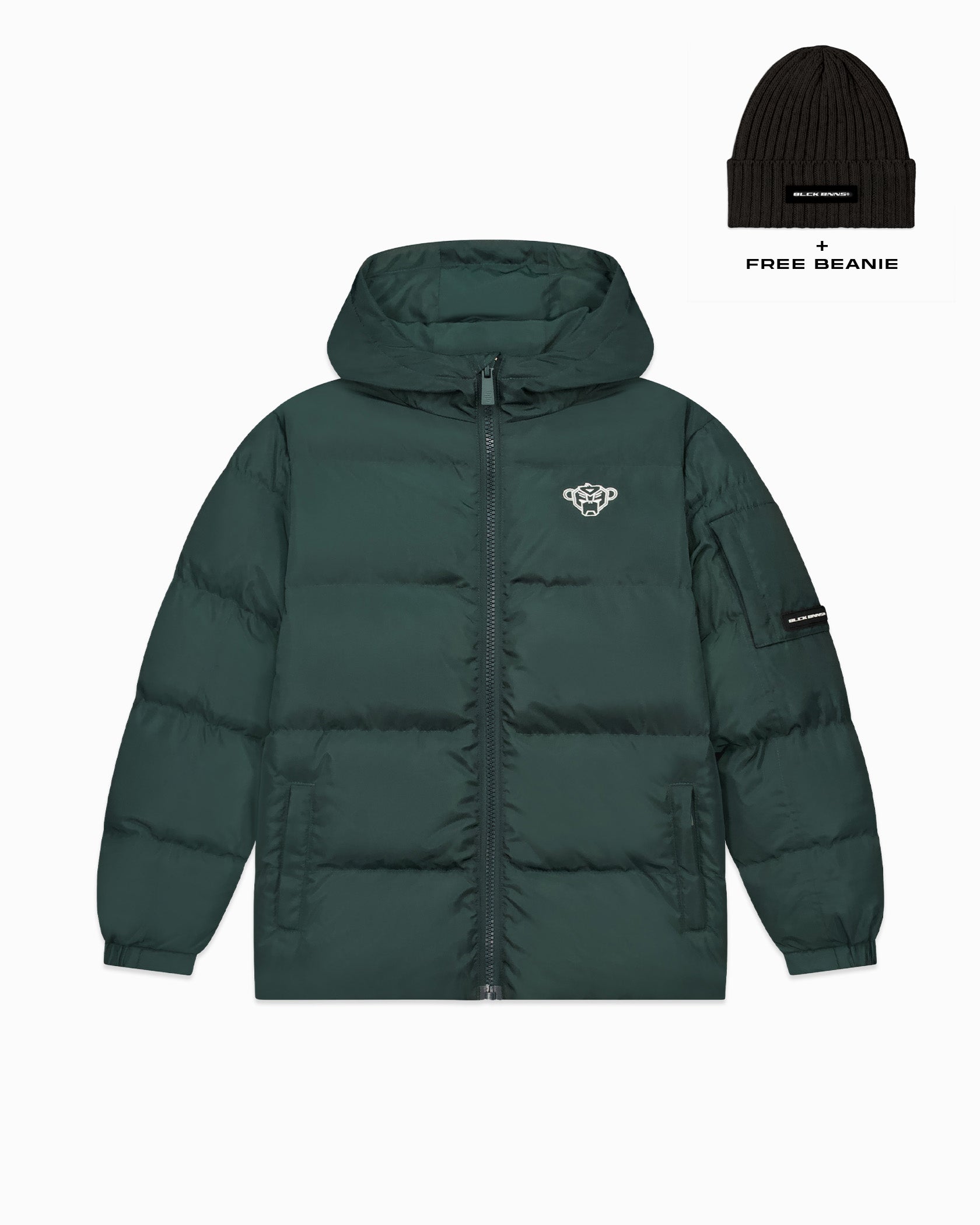 KINDER CONVOY PUFFER JACK | GROEN