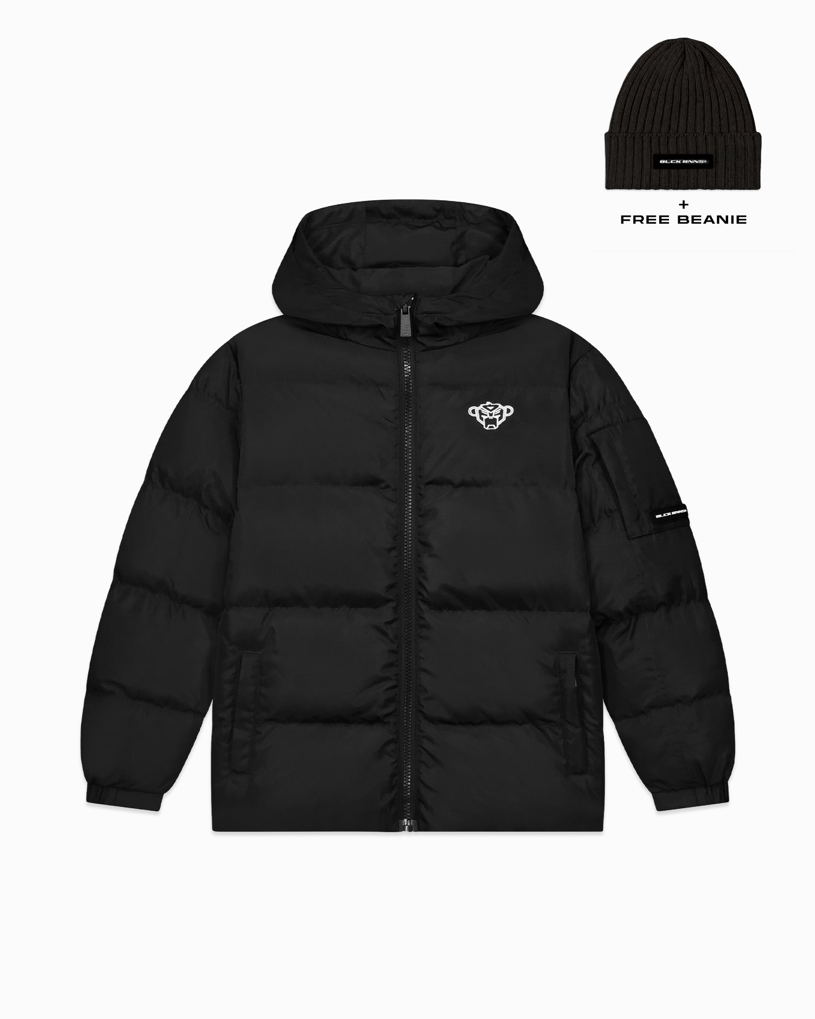 KINDER CONVOY PUFFER JACK | ZWART