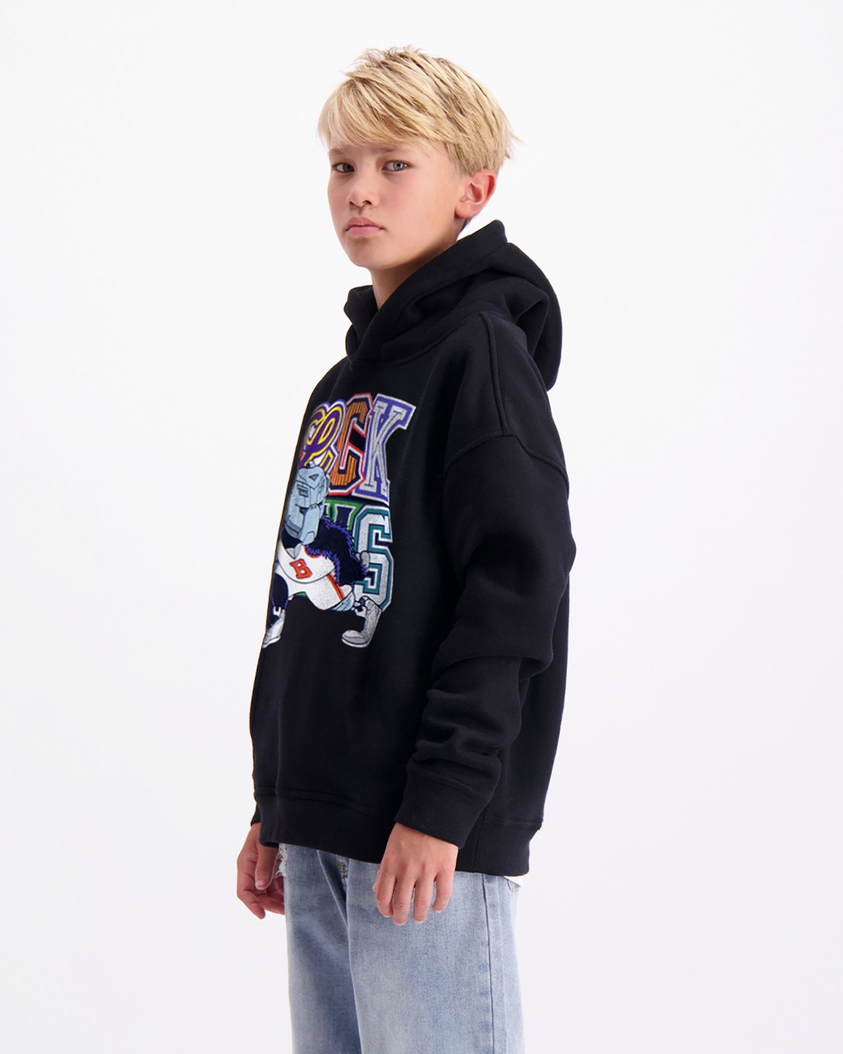 KIDS DRIBBLE HOODIE | Zwart