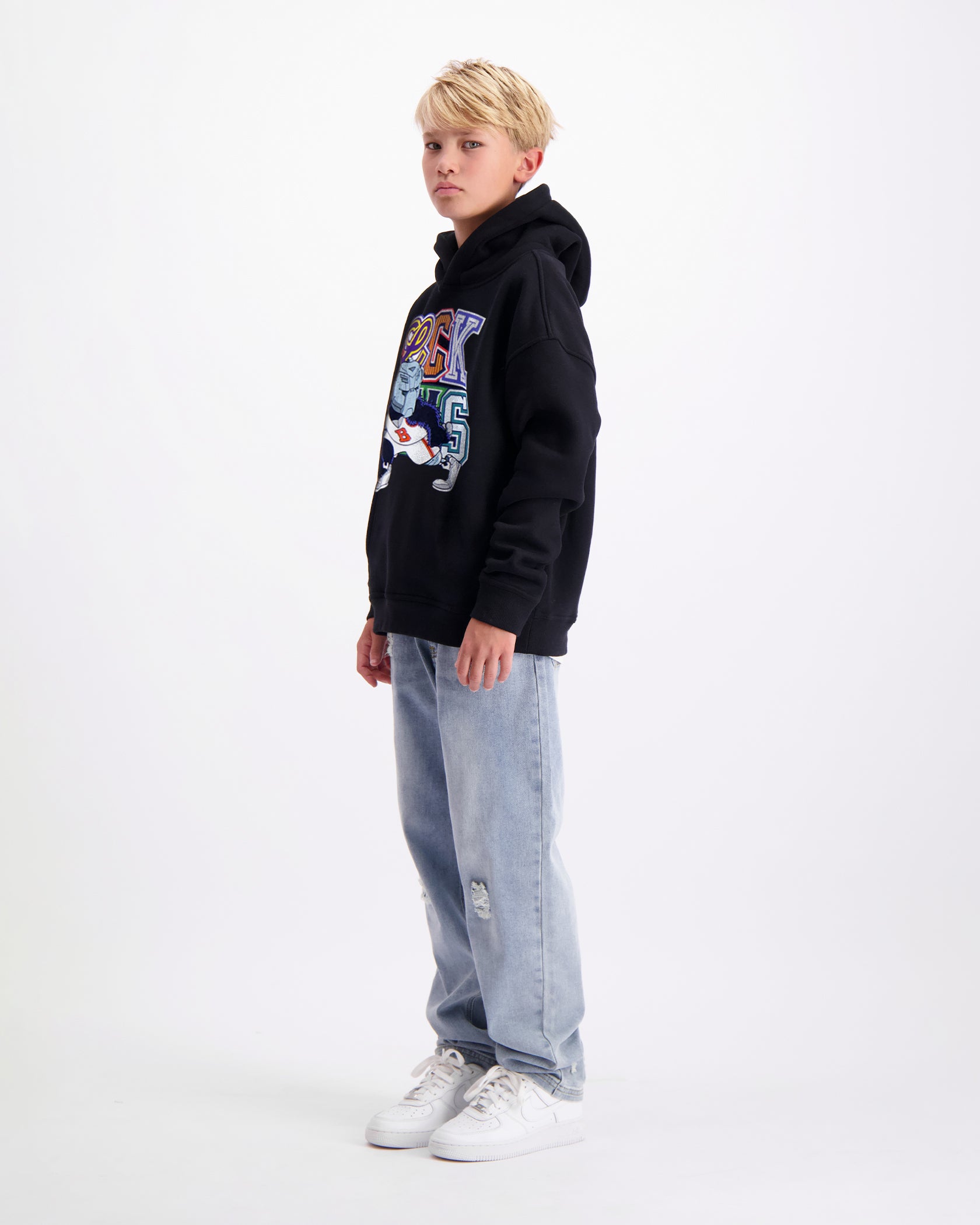 KIDS DRIBBLE HOODIE | Zwart