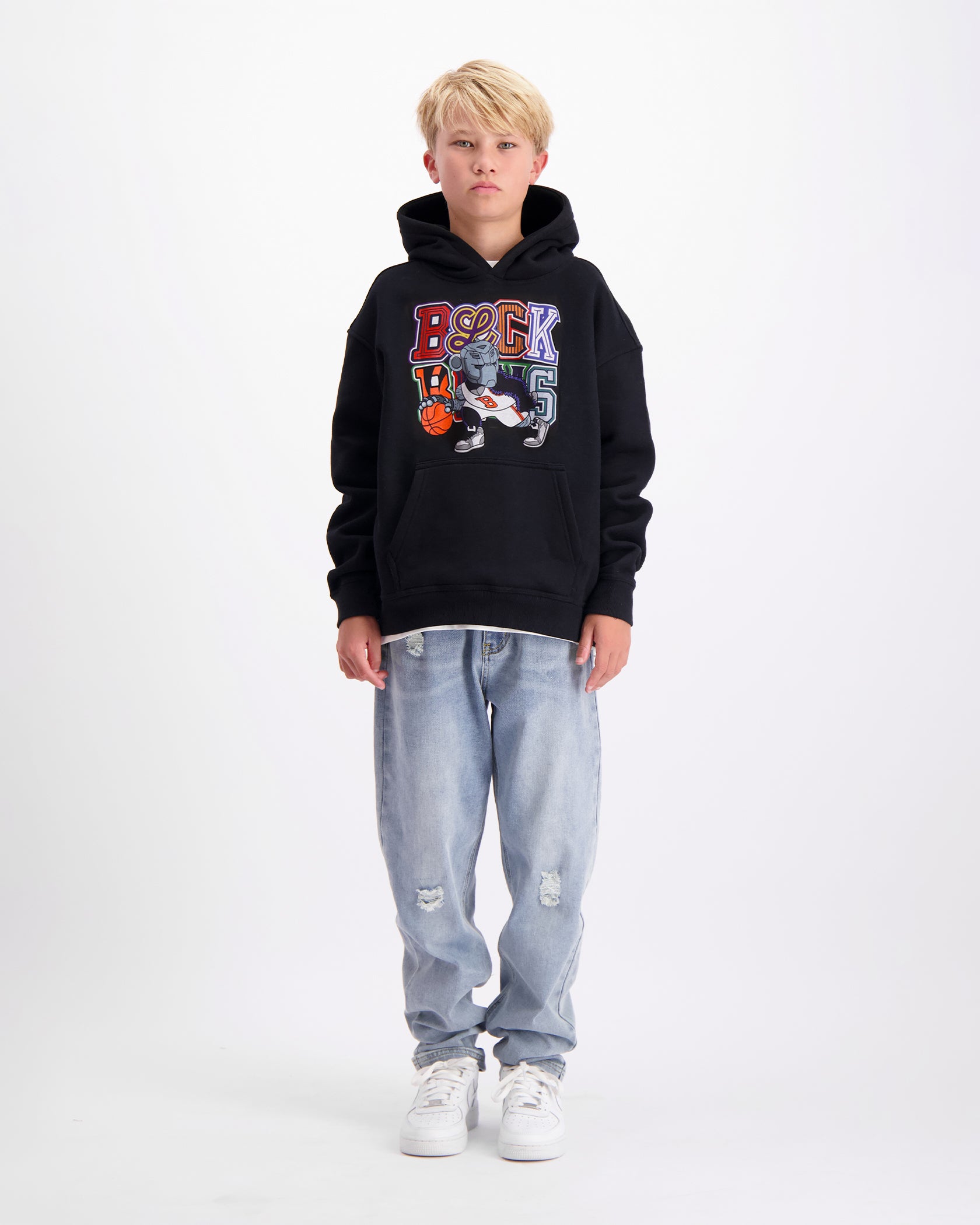 DRIBBEL HOODIE SET | ZWART