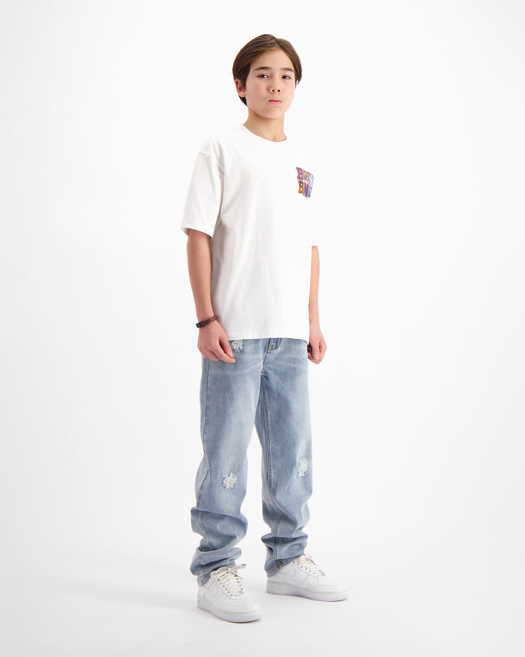 KIDS DRIBBLE T-SHIRT SET | Wit