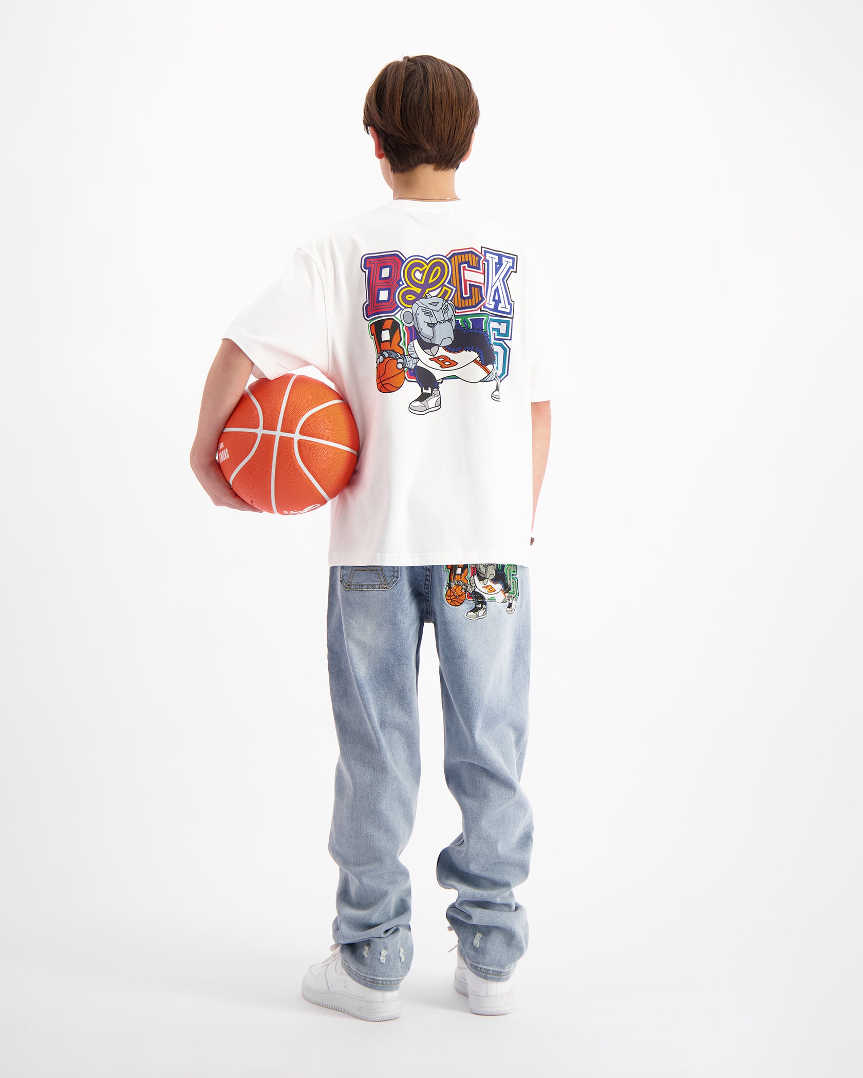 KIDS DRIBBLE T-SHIRT SET | Wit