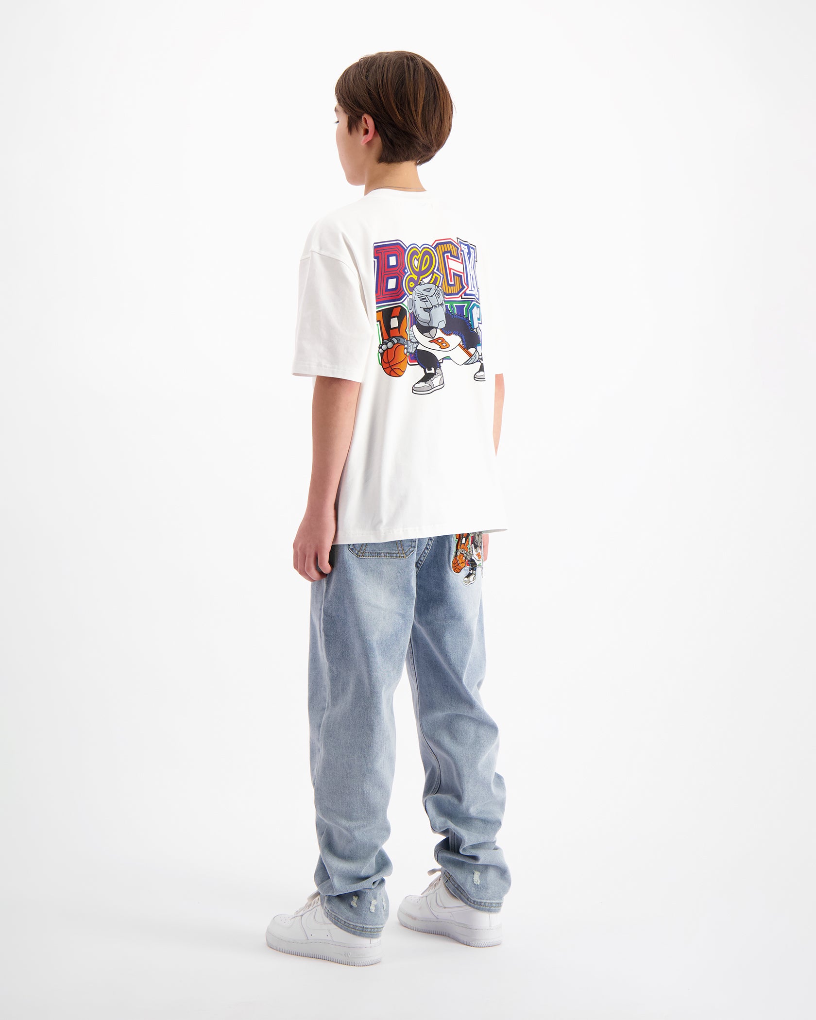 KIDS DRIBBLE T-SHIRT SET | Wit