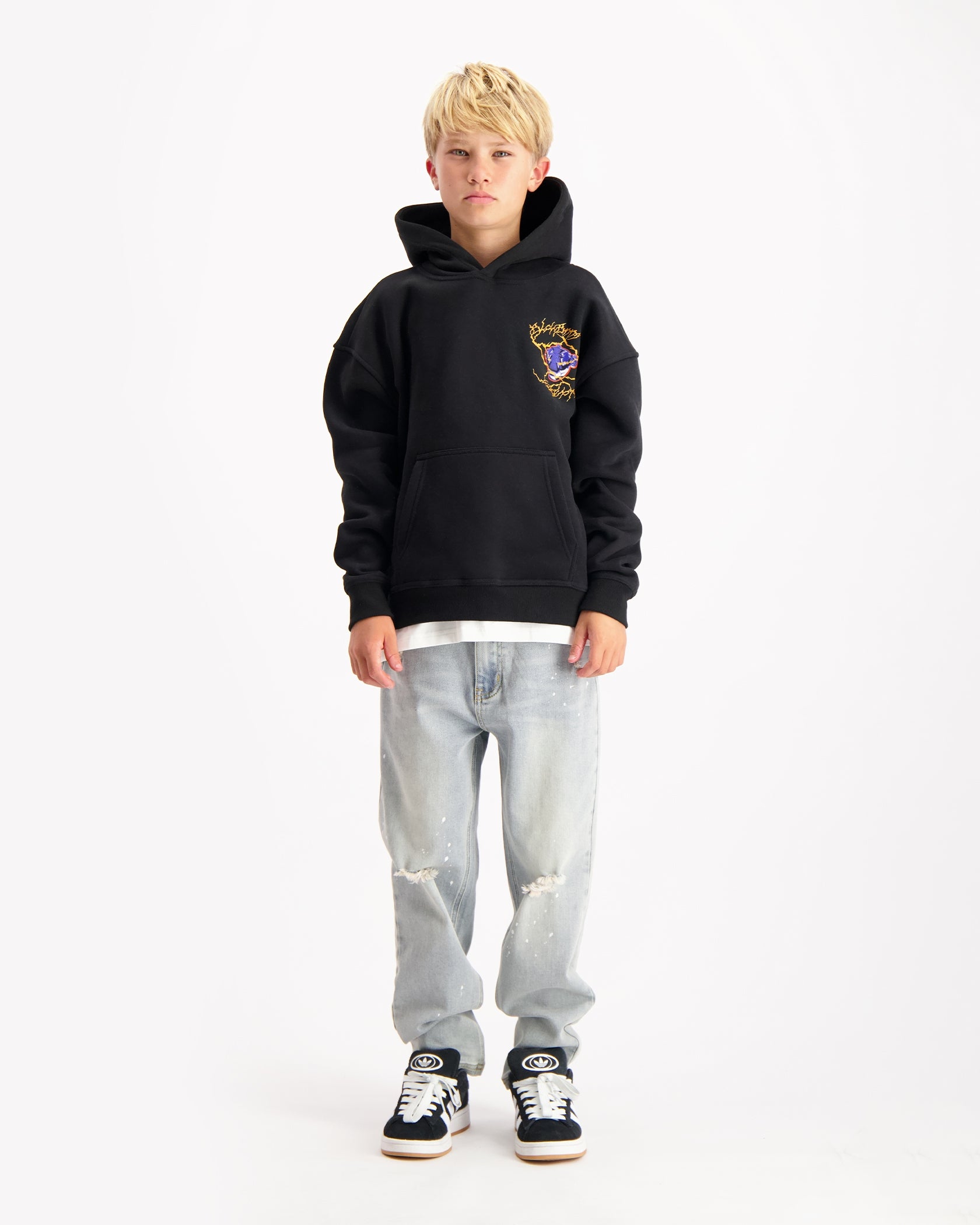 KIDS ELECTRO HOODIE | Zwart