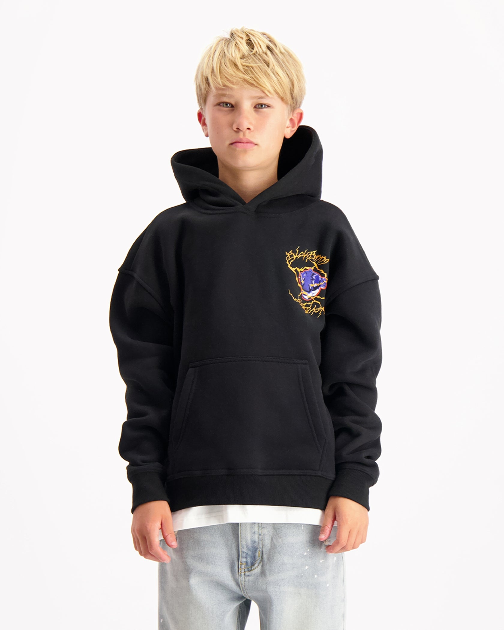 KIDS ELECTRO HOODIE | Zwart