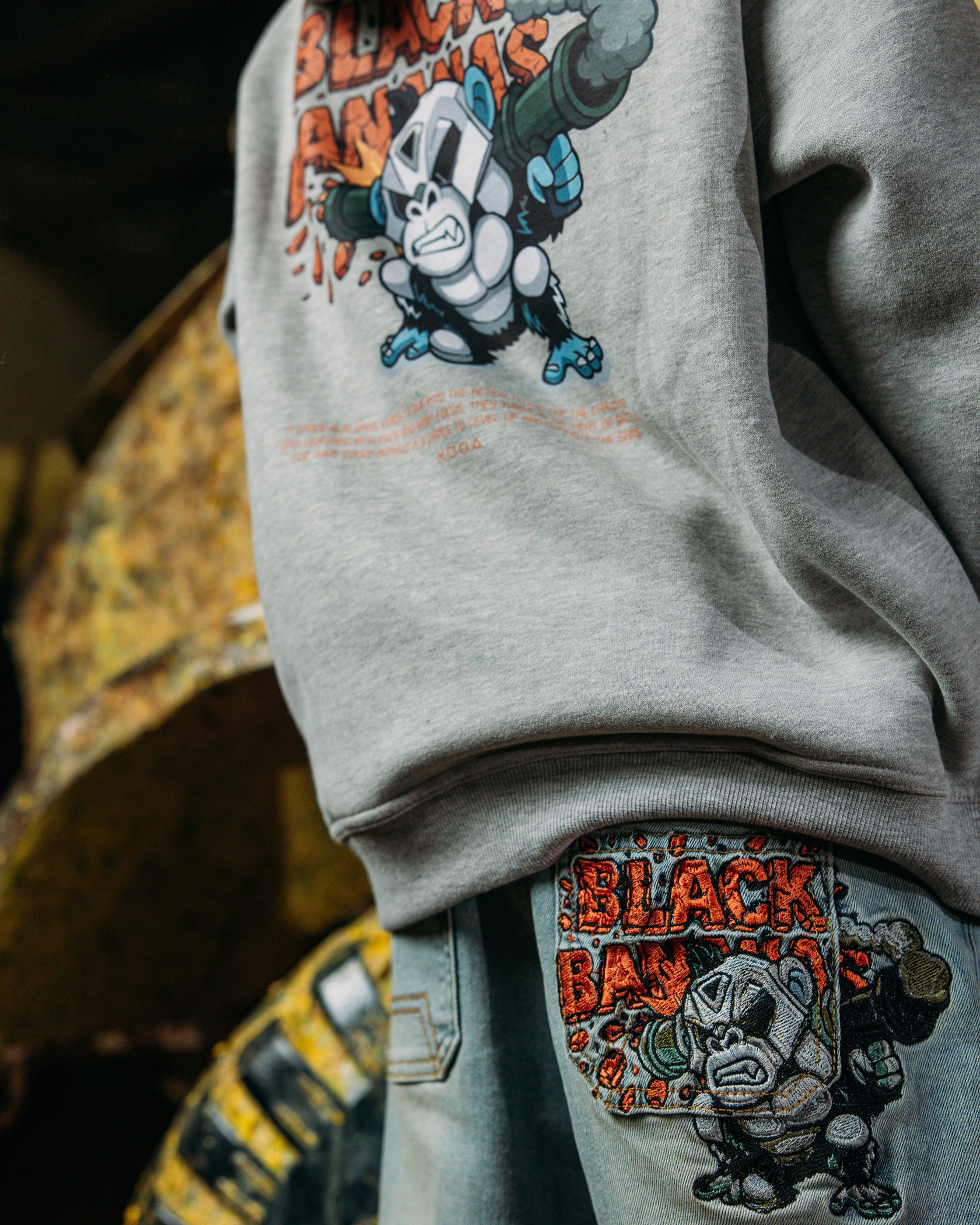 KIDS EXPLODE HOODIE | Grijs gemêleerd