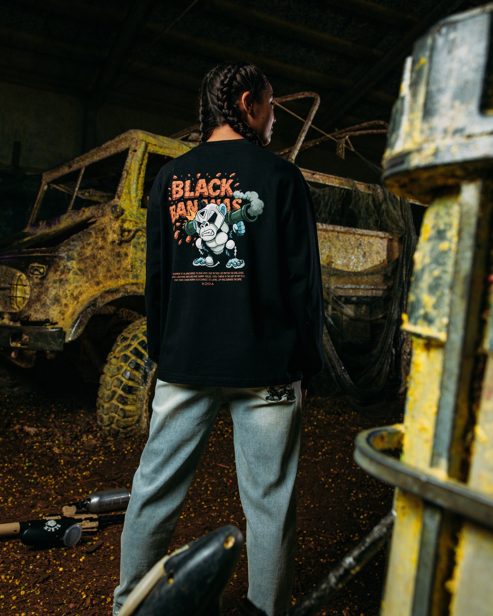 KIDS EXPLODE LONGSLEEVE | Zwart