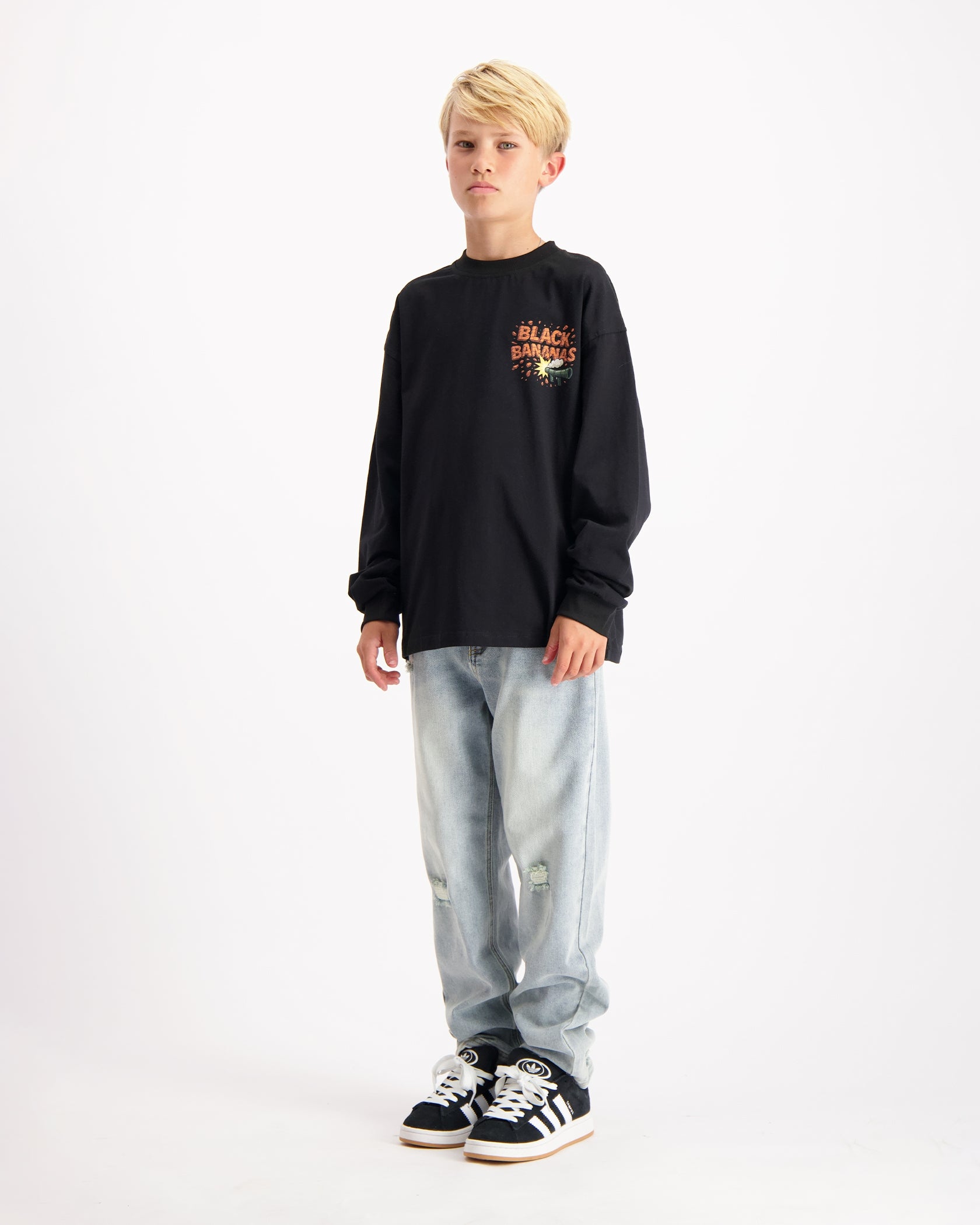 KIDS EXPLODE LONGSLEEVE | Zwart