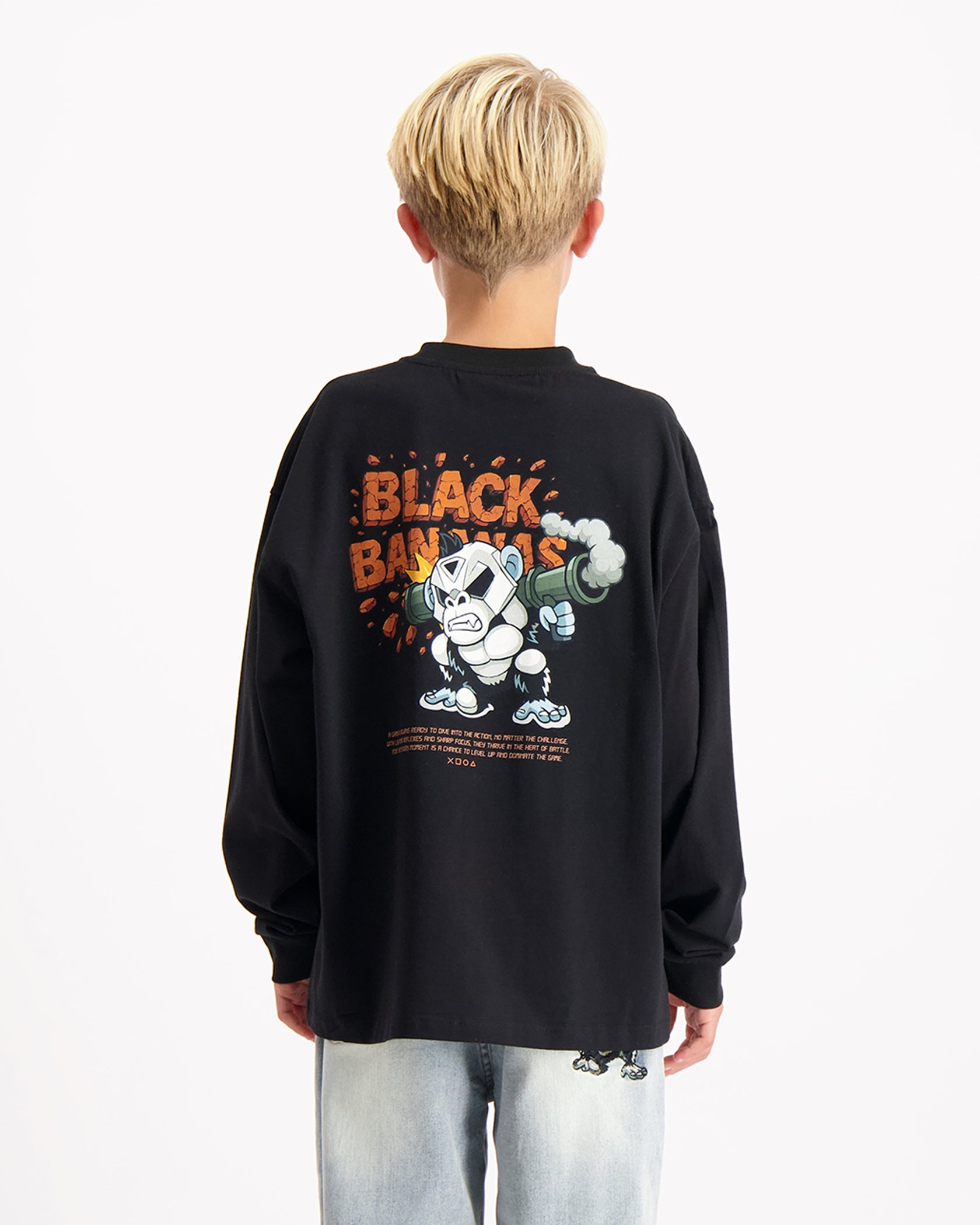 KIDS EXPLODE LONGSLEEVE | Zwart