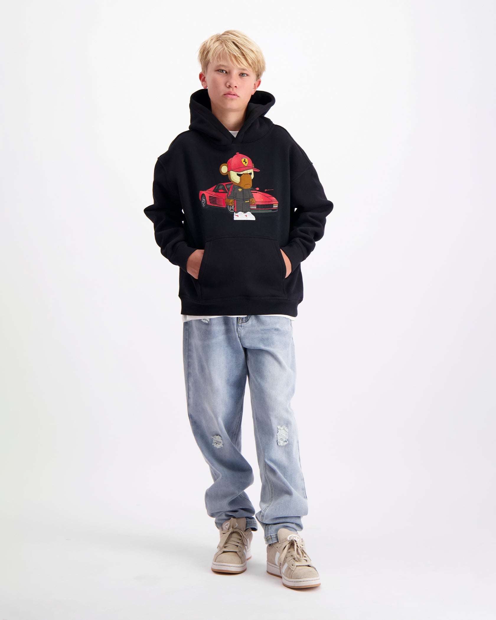 KIDS FEBBARI HOODIE | Zwart