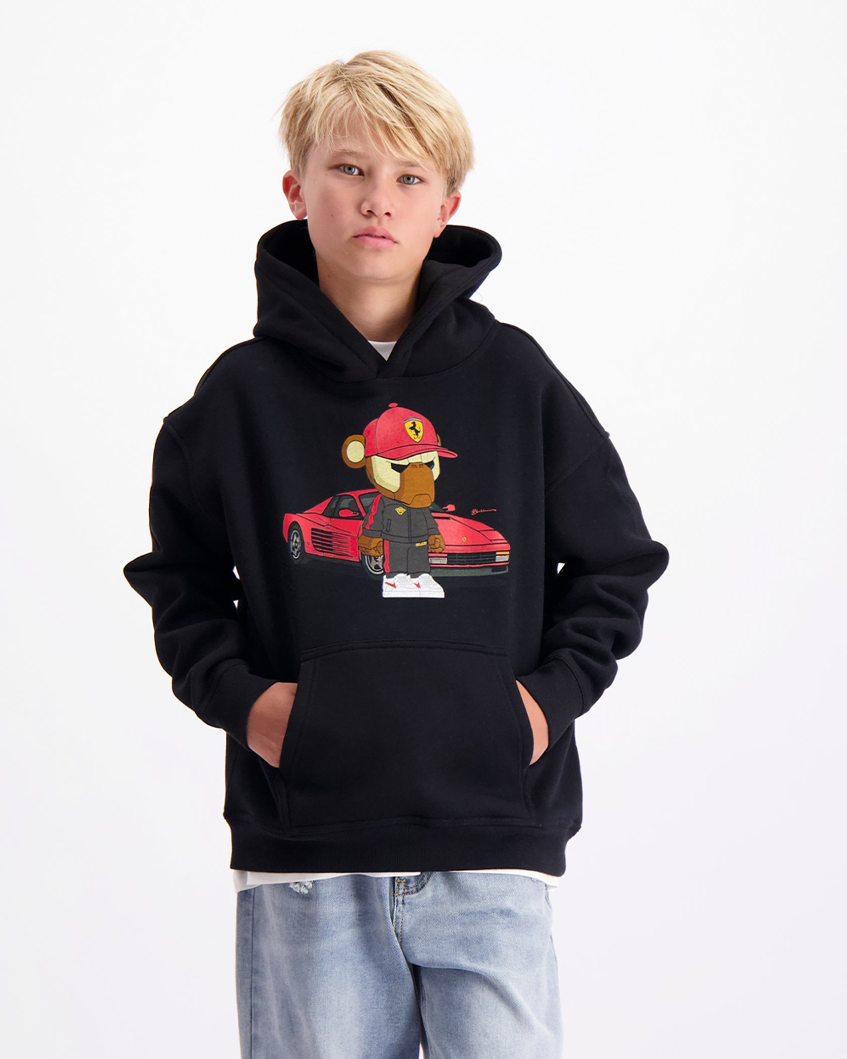 KIDS FEBBARI HOODIE | Zwart