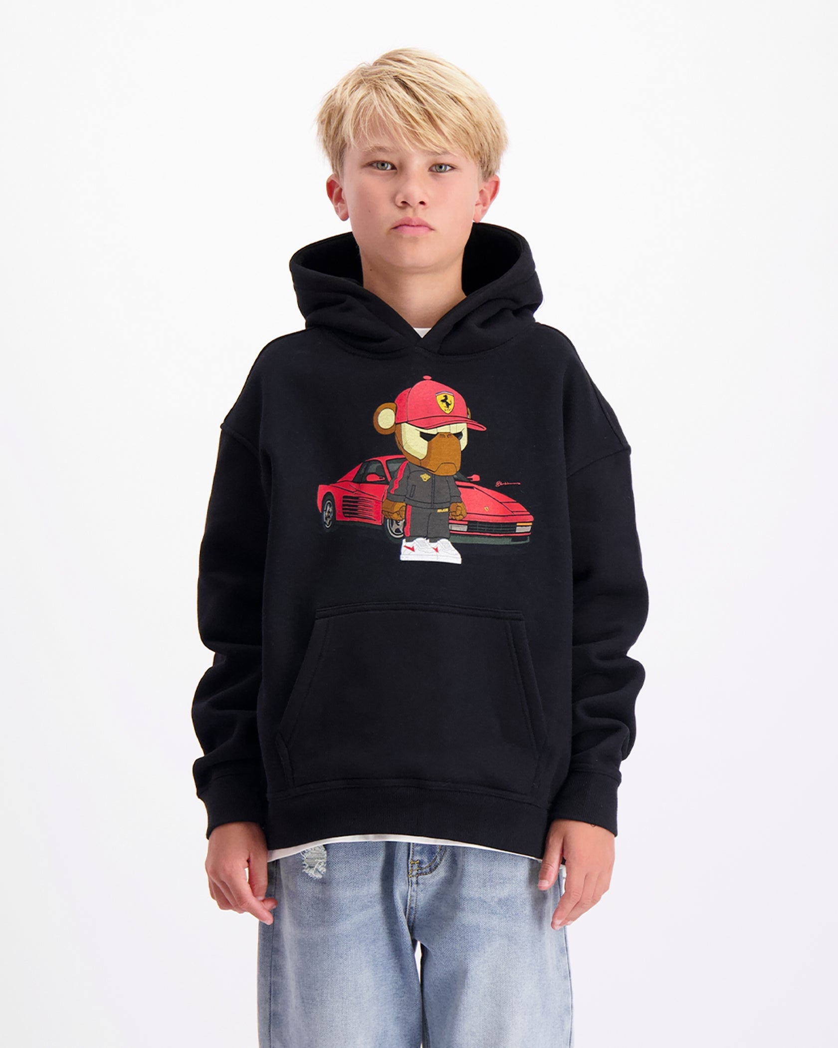 KIDS FEBBARI HOODIE | Zwart