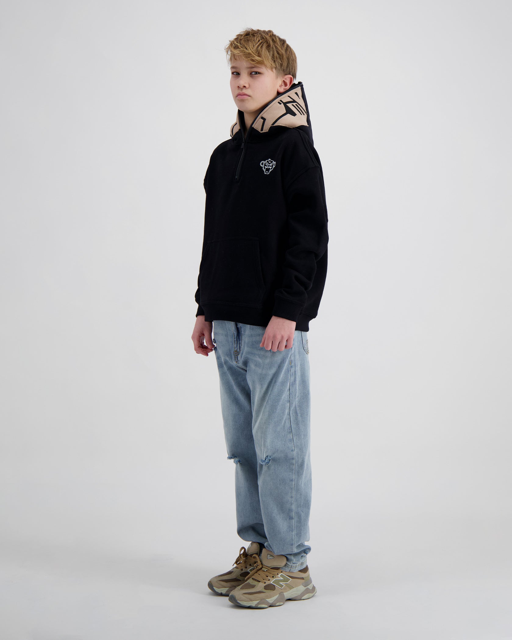 KINDERMASKER HOODIE | Zwart