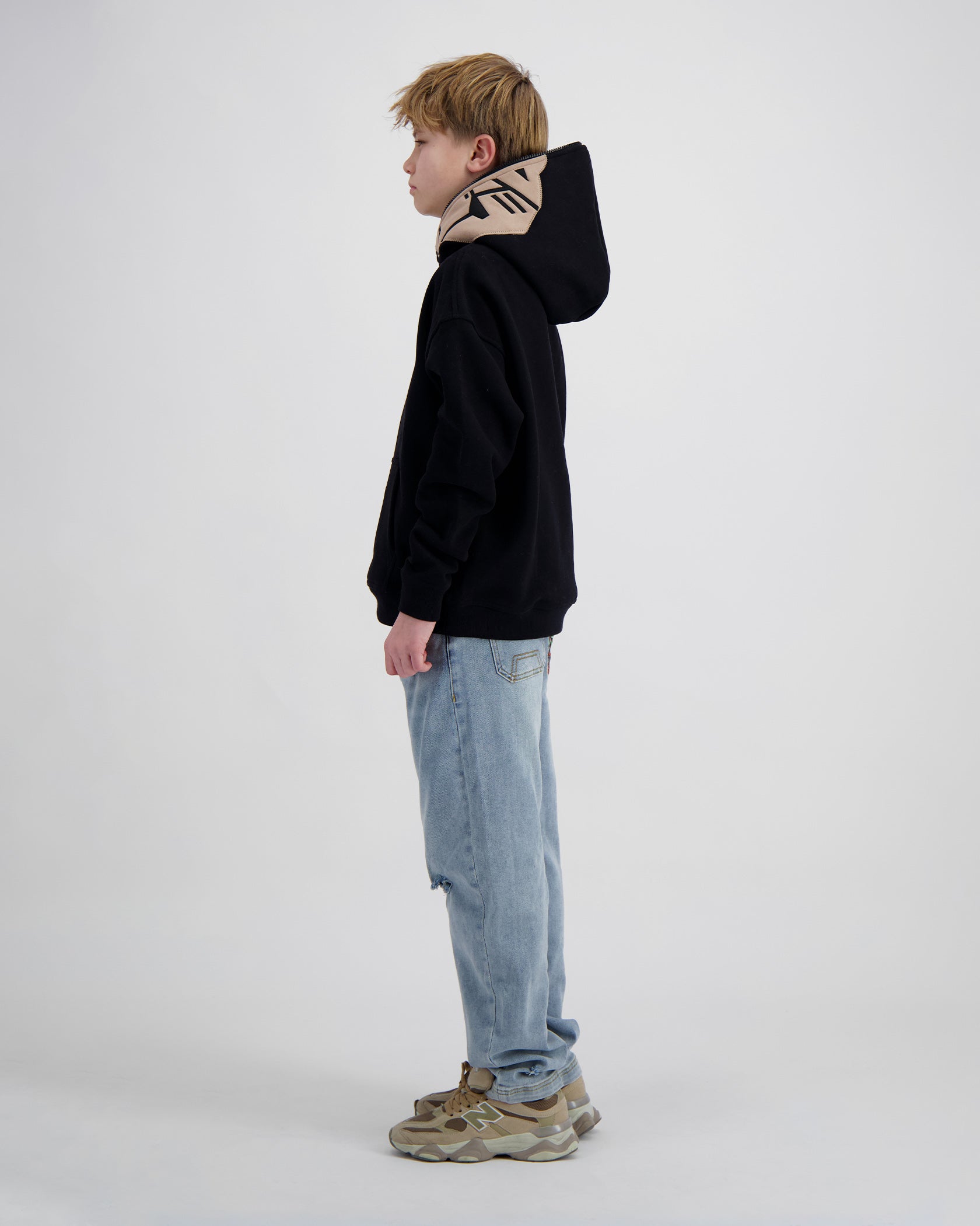 KINDERMASKER HOODIE | Zwart