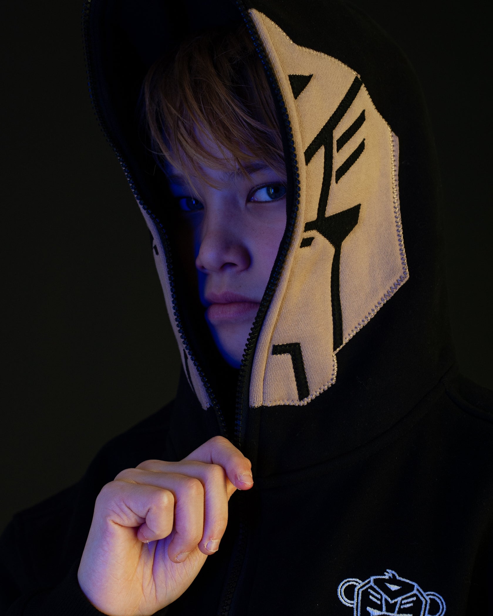 KINDERMASKER HOODIE | Zwart