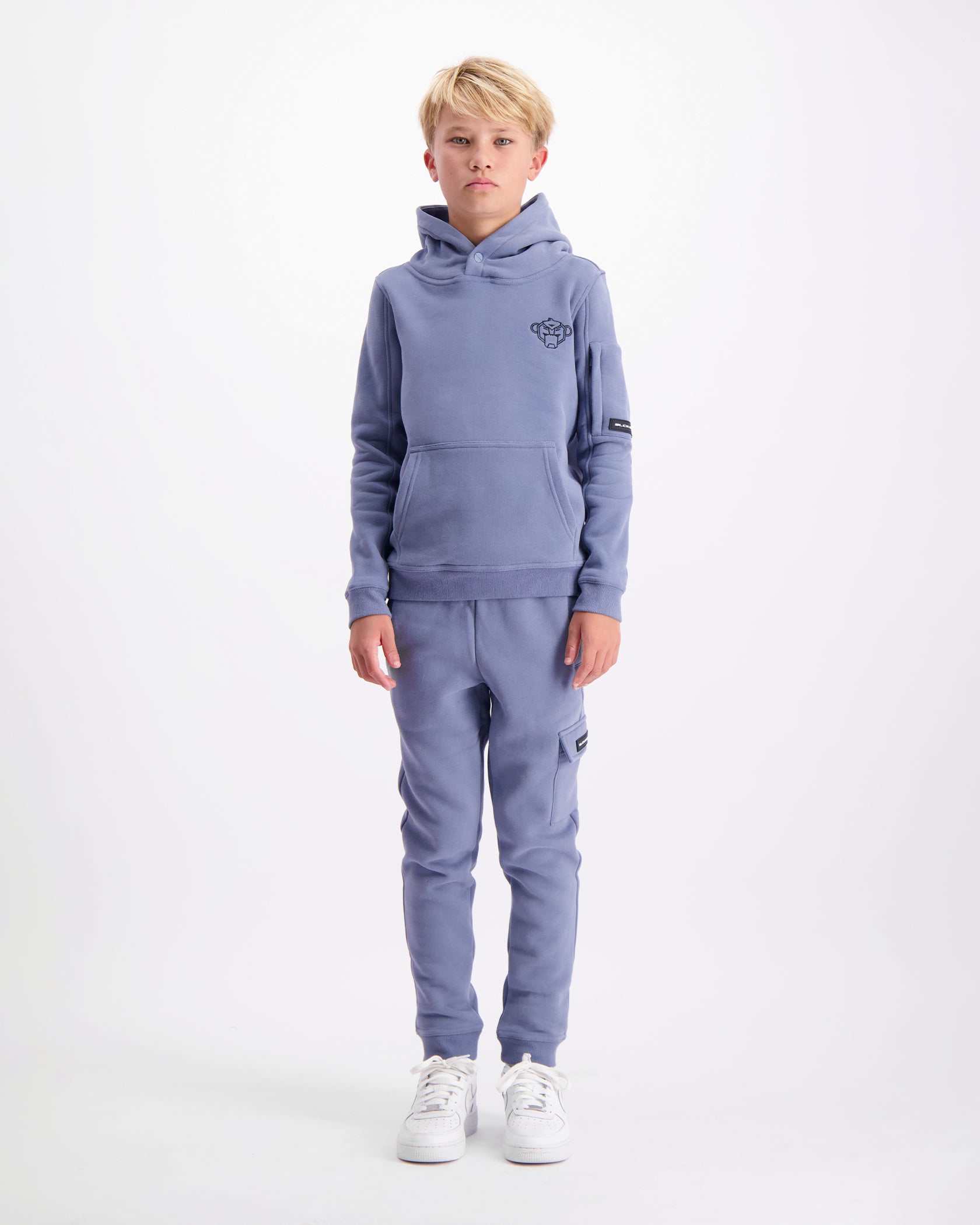 KIDS PLATE HOODIE SET | Blauw
