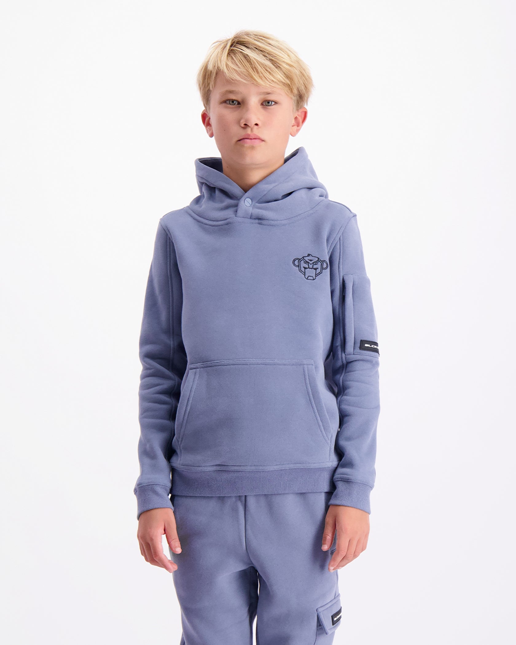 KIDS PLATE HOODIE | Blauw
